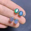 Aretes de Ópalo Puros Naturales, Ultra-Hermosos. Hecho a mano con materiales cuidadosamente seleccionados, el diseño y la artesanía son impresionantes.. Tamaño de la Piedra Principal 7x9 mm