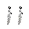Aretes de Pluma Personalizados para Hombres y Mujeres, Aretes de Moda para Personas Trendy, Diseño Sencillo de Nicho, Aretes Elegantes y Exquisitos de Alta Gama para Mujeres