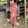 Em estoque: Vestido Laranja com Bolinhas Quente de Primavera, Estilo Clássico Popular, Novo Vestido de Cadarço Primavera 2026