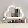 Tocador espejo de nube espejo de maquillaje grande espejo de pared espejo de baño para apartamento pequeño sala de maquillaje espejo inteligente con luz hogar