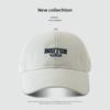 Gorra de Béisbol Estilo Coreano para Otoño e Invierno, Algodón Puro, Corona Alta, Bordado de Letras, Moderna y Versátil, Parte Superior Profunda, Gorra Tipo Pico para Hombre que Cubre el Rostro