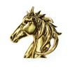 Broche de cabeza de caballo retro de moda, estilo europeo y americano, para hombres y mujeres, ramillete de animales de estilo británico.