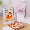 Calendario de Escritorio de Papel Espiral Estilo Chino Modelo Nuevo 2027 Calendario de Escritorio de Oficina Calendario de Escritorio Pequeño Rojo Festivo Hecho a Medida