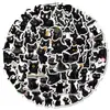56 Adesivos de Gatinho Desenho Animado Novos Transfronteiriços Estilo Normcore Preto e Branco Papelaria Artesanal Infantil Adesivos de Decoração para Desktop
