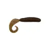 Isca saia canelada de minhoca macia com cauda encaracolada para pesca em mar, adequada para robalo, peixe mandarim e cabeçudo; isca macia de cauda encaracolada de tamanho micro para pesca de fundo