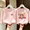 Camiseta de manga larga 100% algodón para niña, nuevo modelo 2026, camiseta básica de cuello redondo para niños mayores, top casual, ropa interior casual para bebé