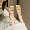 Zapatos Mary Jane populares de corte bajo para mujer, nuevo modelo otoño 2026, punta redonda suave, zapatos planos de slip-on de corte bajo estilo de noche para mujer