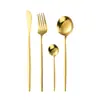 Conjunto de talheres de aço inoxidável transfronteiriço de 4 peças 1010 cabo plano Cavaleiro Português Corte Real Conjunto de louças estilo ocidental atacado