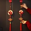 Adorno Colgante Fruta Roja Carácter Fu Año de la Oveja 2027 Decoración de Año Nuevo Colgante Festival de Primavera Manija de Puerta de Año Nuevo Sala de Estar Atmósfera Festiva
