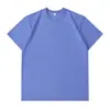 En Stock Verano Algodón Puro Manga Corta Unisex Color Sólido Personalizable Transfronterizo Europeo y Americano Más Vendido Camiseta Uniforme de Equipo de Verano