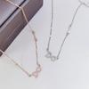 Simples corpo inteiro 925 colar de prata letra I Do cadeia de clavícula de prata esterlina incrustado colar de zircão pequeno presente do Dia dos Namorados