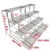 Estante de acero inoxidable para flores de balcón, de hierro, escalonado, de pie, multicapa, carnoso, para sala de estar, almacenamiento, estante decorativo para macetas de exterior