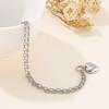 Collar y pulsera de acero inoxidable con forma de corazón y hebilla de temperamento europeo y americano con forma de rueda de tarjeta para mujer