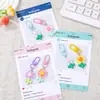 Chaveiro de contas estilo Ins com flores coloridas translúcidas, chaveiro de contas fresco e feminino com um pingente atmosférico