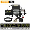 Guincho Elétrico para Carro 12V 24V Guincho de Resgate para Veículo Off-Road Guincho Pequena Grua para Carro 2000 Libras 48V60V