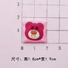 Transfronterizo Caricatura Oso Fresa Parche Adhesivo Suave Agujero Zapatos Flor Funda para Teléfono Móvil Taza de Agua Accesorios para el Cabello Pinza para el Cabello Titular Joyería Accesorios