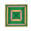 Lenço de Seda Fino de Verão, Lenço Quadrado de Algodão Orgânico, Moderno e Versátil, Lenço de Cabeça com Estampa Xadrez, Lenço, Direto da Fábrica