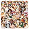 50 adesivos de grafite de porquinho da índia de desenho animado decorativos para celular, capa para computador, geladeira, à prova d'água, adesivos criativos para bagagem, atacado