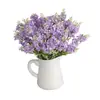 Ramo de Flores Artificiales con 5 Ramas de Jacinto, Decoración para Sala de Estar del Hogar, Flores Artificiales Falsas, Decoración de Flor de Seda Delphinium