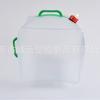 Bolsa de almacenamiento de agua de PVC de 20 litros al por mayor con asa plegable, cubo de agua plegable semitransparente para exteriores, bolsa de agua para senderismo