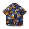 2025 Nueva Camisa Floral para Hombre Casual Moderna Manga Corta de Seda de Hielo Camisa Floral para Hombre Delgada Transpirable Holgada