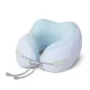 Almohada Personalizada en Forma de U de Seda Helada, Almohada Refrigerante para el Cuello, Se Puede Añadir Logo, Regalo Promocional, Almohada para Coche y Aviación, Almohada en Forma de U de Espuma Viscoelástica