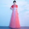 Vestido de actuación coral para mujer, elegante vestido largo de nuevo estilo para coro, presentador, concurso de recitación, disfraz de escenario para adultos