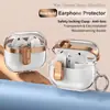 Fivela de Fecho Simples Galvanizada Capa Protetora Galaxy Buds3Pro Anti-Queda Adequada para Fones de Ouvido Samsung Buds3 Concha Transparente