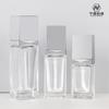 Botella de vidrio cuadrada de fondo grueso de 40 ml, 30 ml y 20 ml para base de maquillaje, crema BB, botella aislada, botella cosmética.