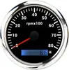 Tacômetro Universal 85mm para Carros e Barcos, Tacômetro 12V 24V para Motor a Gasolina e Diesel com Avanço de Ignição