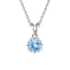 Colar de Prata Esterlina S925 Design de Alto Padrão para Mulheres Pedra de Cristal Natural Peridoto Topázio Conjunto de Joias de Seis Garras para Mulheres