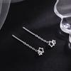 Pendientes de Estrellita Dulce para Mujer, Colgantes Huecos Simples y de Moda para Hilo de Oreja, Nuevos Pendientes Frescos de Estilo Trendy de Celebridad de Internet