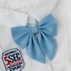 Camisa de uniforme JK con pajarita de mariposa y cuello dulce y bonito con lunares y flores, estilo juvenil preppy.
