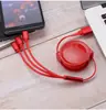 Cable de datos Pinou de uno a tres cable de carga telescópico tres en uno usb teléfono móvil carga rápida de uno a tres personalización de regalo