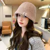 Sombrero de Mujer que Hace que la Cara Parezca Más Pequeña, Sombrero de Pescador Otoño e Invierno, Gorro de Cobertura para la Cabeza a Prueba de Viento Posparto para Mujeres Embarazadas, Gorro de Lana Cálido de Invierno para Hombres