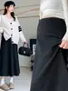 Falda de maternidad JQ Jingqi, nueva colección primavera/otoño 2026, diseño con cordón, sin aros, silueta en A, tela fluida