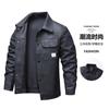 2025 Nueva Chaqueta de Cuero para Hombre Estilo Coreano Ajustada Moderna Guapo Casual Chaqueta con Solapa Chaqueta de Cuero