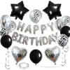 Nuevo Set de Pancarta de Letras con Globos de Feliz Cumpleaños Globos de Papel de Aluminio Suministros de Decoración de Cumpleaños Venta al por Mayor Transfronteriza