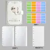Cuaderno de Cuero Blanco Cuaderno Macaron Personalizado Carpeta A6 Bolsa con Cremallera Diario de Presupuesto en Efectivo