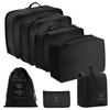 Conjunto de Armazenamento de Viagem com Compartimentos para Organização Fácil, Conjunto Multifuncional de Sete Peças para Organização Doméstica e Armazenamento Portátil