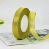 Cinta de purpurina dorada y plateada de 3 mm - 5 cm para decoración de pasteles, accesorios decorativos, envoltorio de regalo floral, material de poliéster