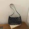 Bolso Vintage de Lunares para Comercio Exterior, Bolso Pequeño Brillante, Estilo Coreano, Moderno para Viajes Diarios, Bolso de Hombro para Debajo del Brazo