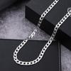 Collar de cadena de clavícula para hombre y mujer, estilo frío, personalidad simple, collar de hueso de serpiente plano blanco plateado, cadena de clavícula superpuesta