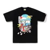 260g Marca de Moda Venta al por Mayor Transfronteriza Camiseta Pesada Bape Cabeza de Mono Tiburón