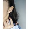 Pendientes de plata de ley S925 con circonitas, estilo coreano INS, diseño de lujo, minimalistas, versátiles y encantadores, con textura de mujer