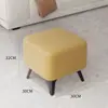 Taburete para Dormitorio, Uso en Casa, Taburete Bajo de Lujo Ligero, Taburete Cuadrado para Cambiarse los Zapatos en la Entrada, Banco para Sofá de Sala de Estar, Reposapiés, Mesa de Centro, Taburete Simple de Cuero