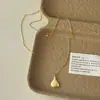 Taobao Douyin Nuevo Mismo Estilo Lujo Ligero Mate Esmerilado Colgante de Gota de Agua Collar Simple de Moda Largo para Mujeres