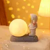 2024 Nueva Luz de Noche Creativa de Conejo de Vinilo Puesto de Venta Juguete Luminoso de Dibujos Animados Regalo de Compañía