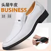 [Piel de vacuno de primera capa] sandalias de cuero para hombre sandalias de vestir de negocios zapatos blancos para hombre con plataforma zapatos transpirables para boda
