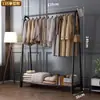 Cabide Simples de Chão para Quarto de Casa, Cabide Móvel para Pendurar Roupas, Varal Interno para Varanda, Cabide de Roupas e Chapéus para Dormitório